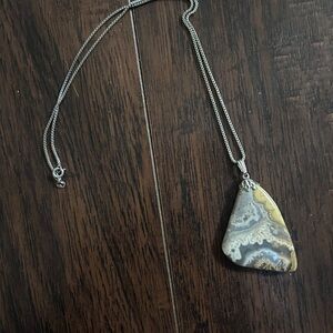 Silver and Gold Pendant Necklace